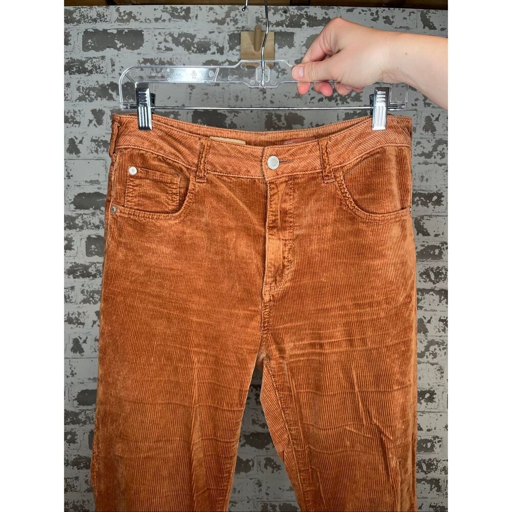 Pilcro and the Letterpress Rust Corduroy Boot Cut Pants